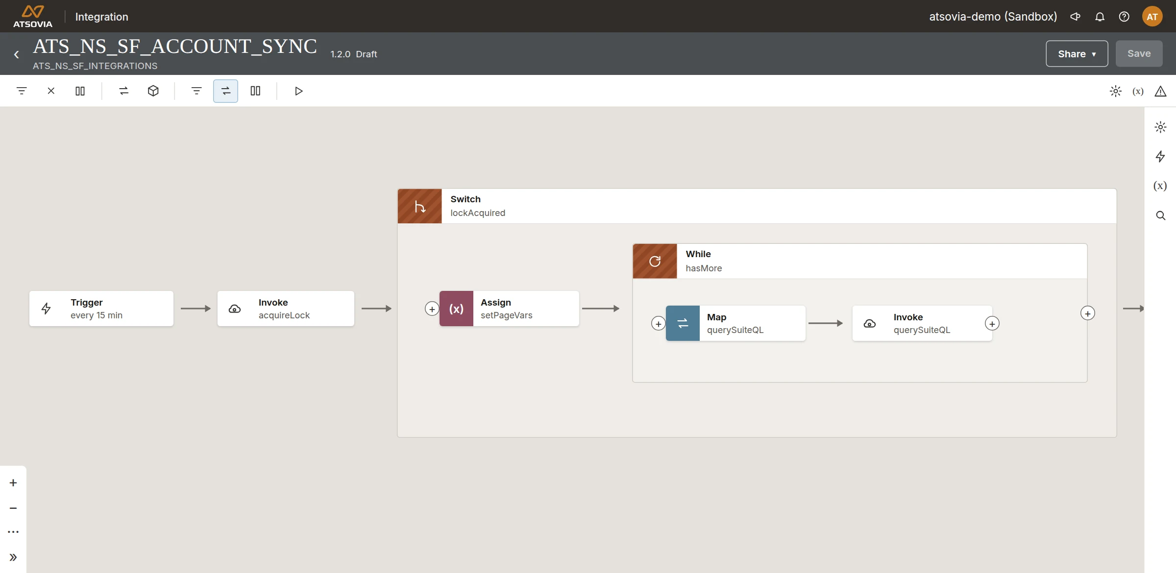 Big syncs, one page at a time, demo integration account